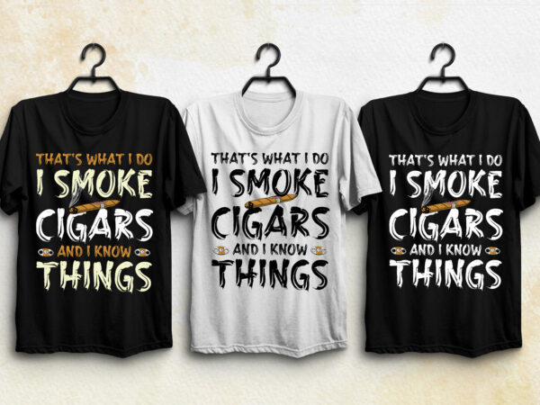 Smoke cigars t-shirt design