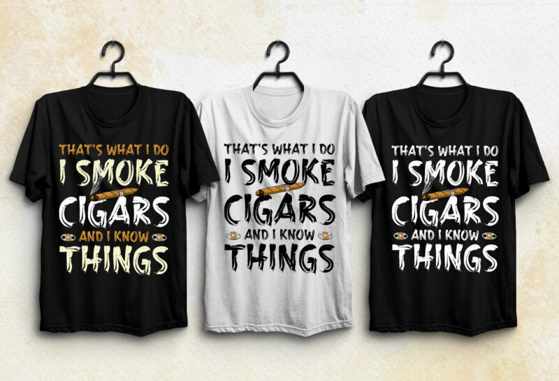 Smoke Cigars T-Shirt Design