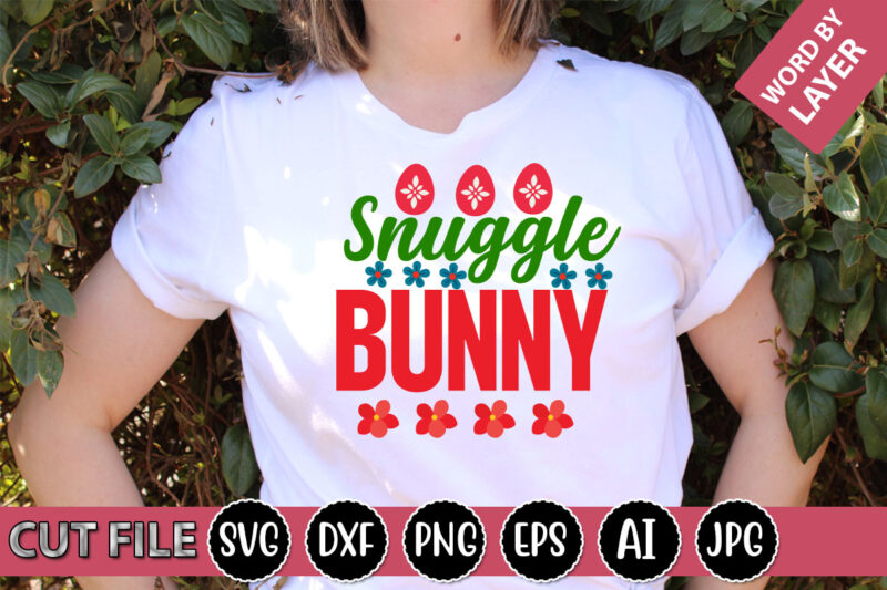 Snuggle Bunny SVG Vector for t-shirt