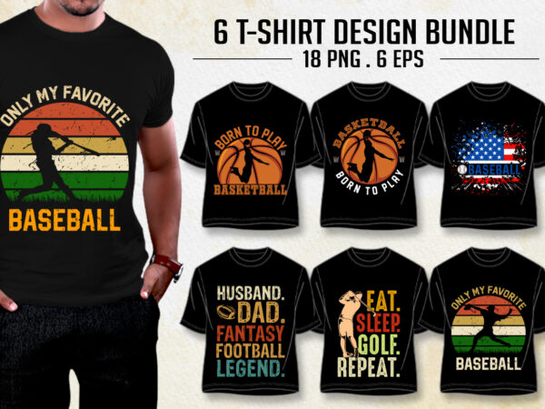 Sports t-shirt design bundle