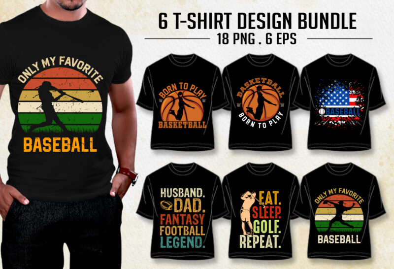 Sports T-Shirt Design Bundle