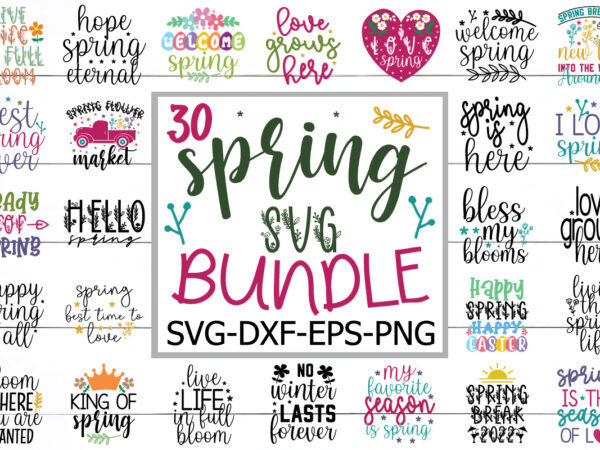 Spring svg bundle t shirt template vector