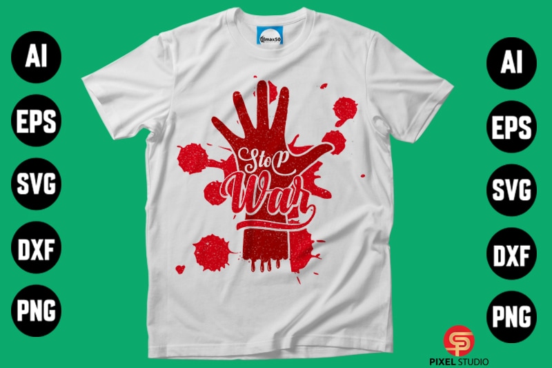 Stop war t-shirt design.