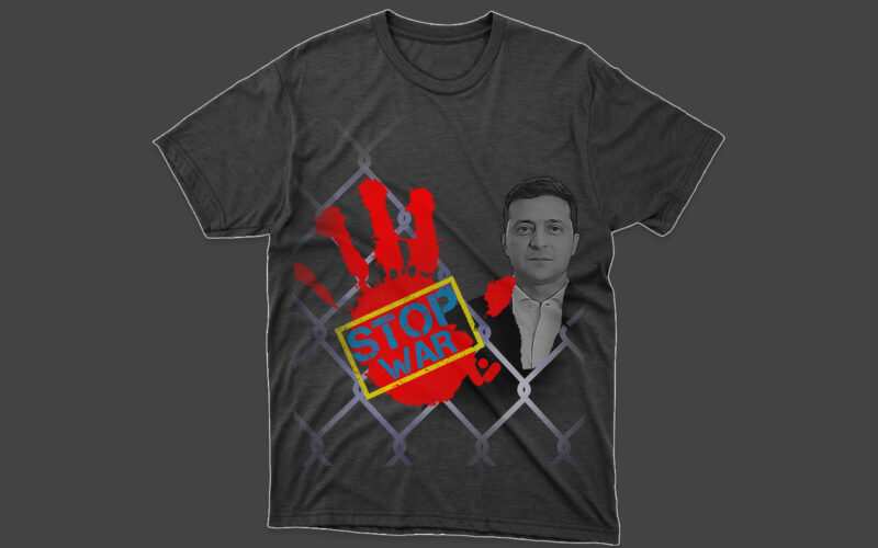 Stop War Zelenskyy Ukraine Support T-shirt Design