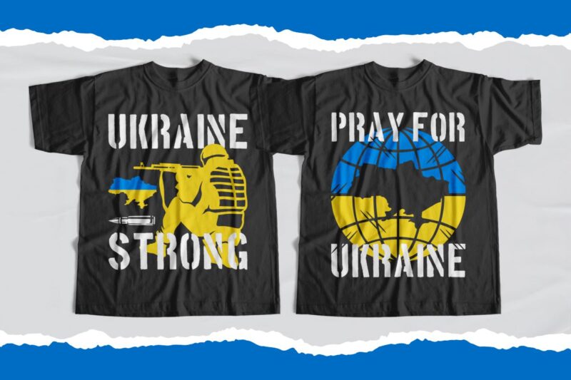 Stop war in Ukraine T-shirt Designs Bundle, Ukraine Bundle, I stand with Ukraine