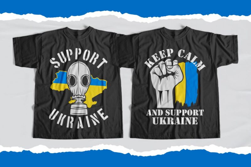 Stop war in Ukraine T-shirt Designs Bundle, Ukraine Bundle, I stand with Ukraine