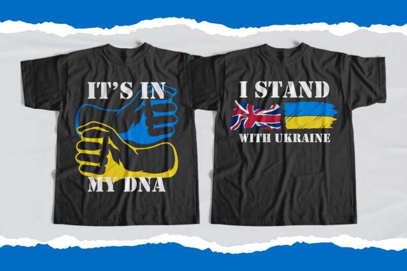 Stop war in Ukraine T-shirt Designs Bundle, Ukraine Bundle, I stand with Ukraine