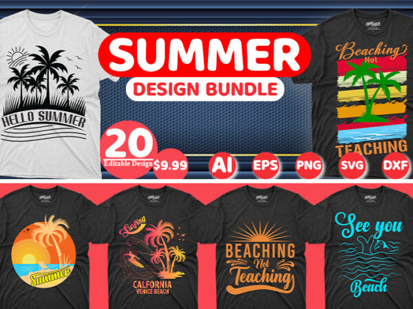 Bestselling summer t-shirt design for commercial use.