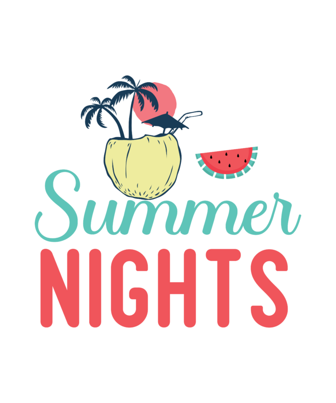 Summer Nights T Shirt Design,Summer Nights Svg Design