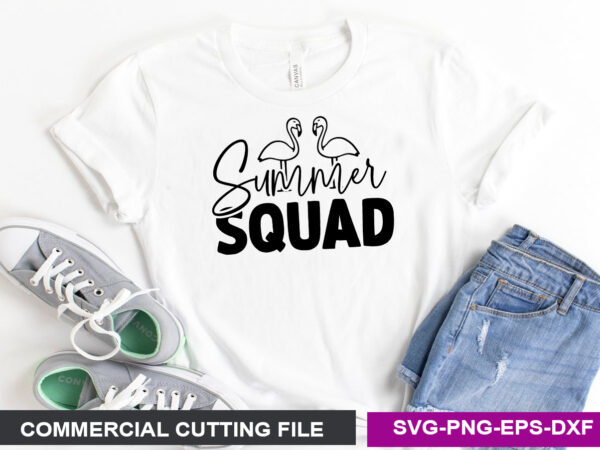 Summer squad svg t shirt template vector