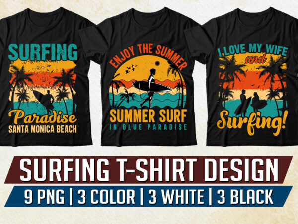 Surfing t-shirt design