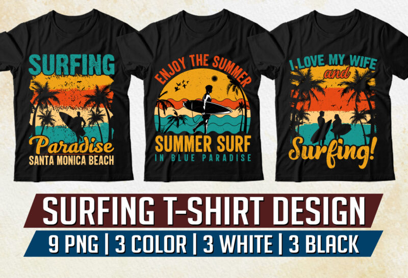 Surfing T-Shirt Design