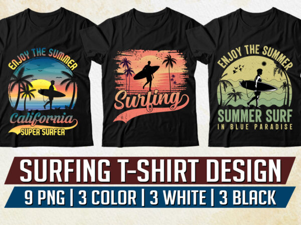 Surfing t-shirt design