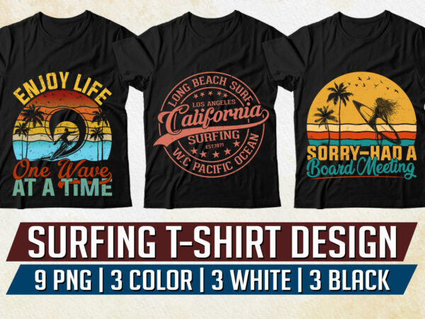 Surfing t-shirt design