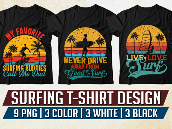 Surfing t-shirt design