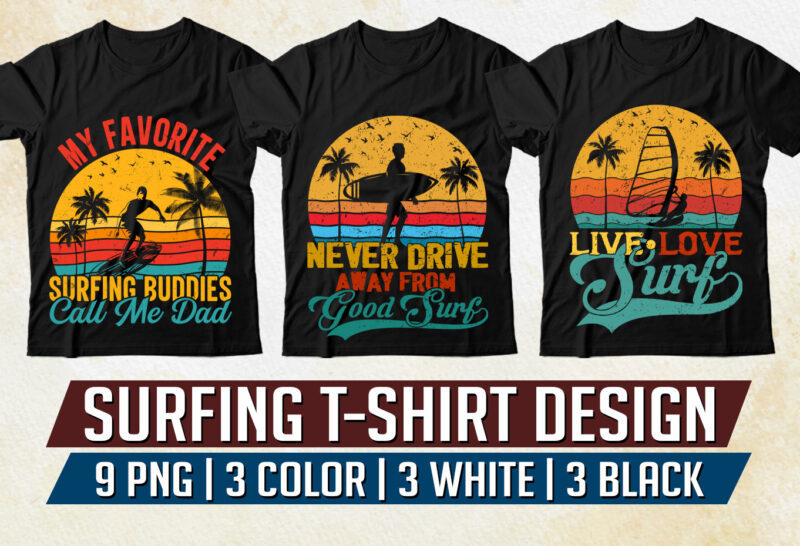 Surfing T-Shirt Design