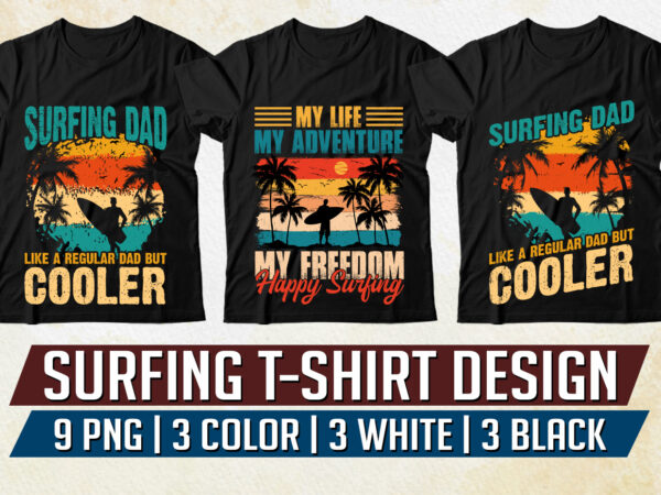 Surfing t-shirt design