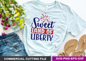 Sweet land of liberty- SVG t shirt template vector