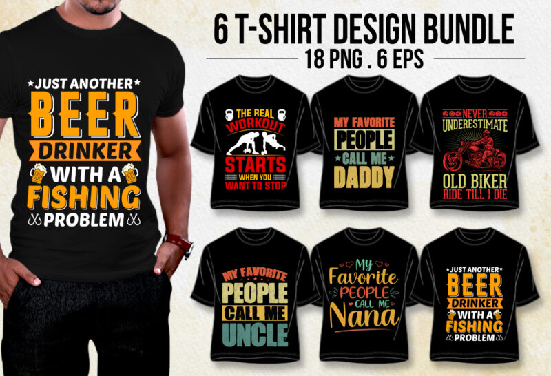 Typography T-Shirt Design Bundle