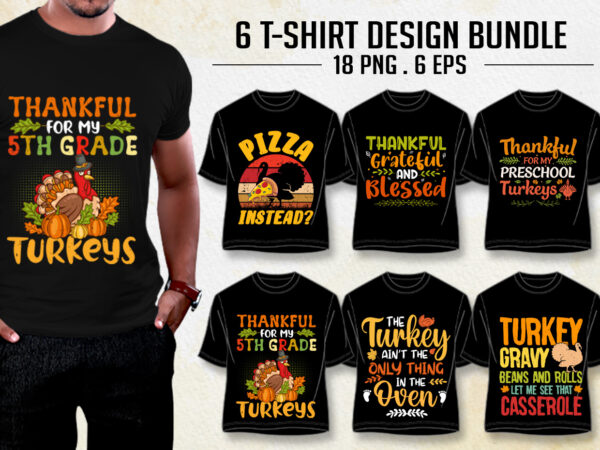 Thanksgiving day t-shirt design bundle