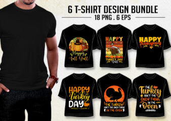 Thanksgiving Day T-Shirt Design Bundle