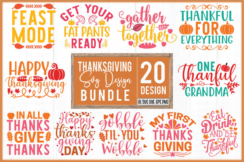 Thanksgiving SVG Design Bundle