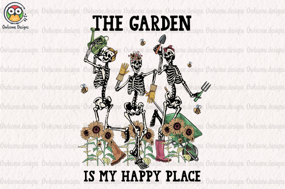 The garden is my happy place t-shirt design