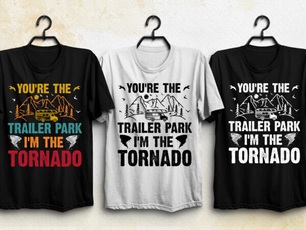 Trailer park tornado t-shirt design