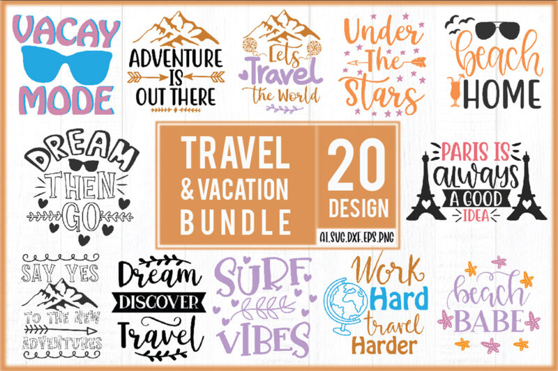 Travel & Vacation SVG Design Bundle
