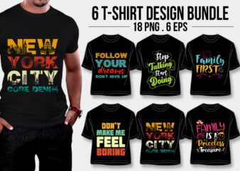 Typography T-Shirt Design Bundle