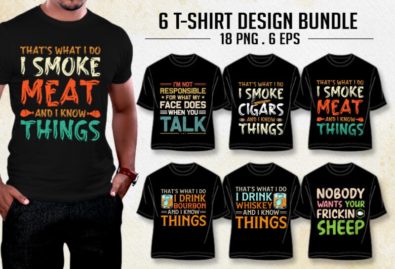 Typography T-Shirt Design Bundle