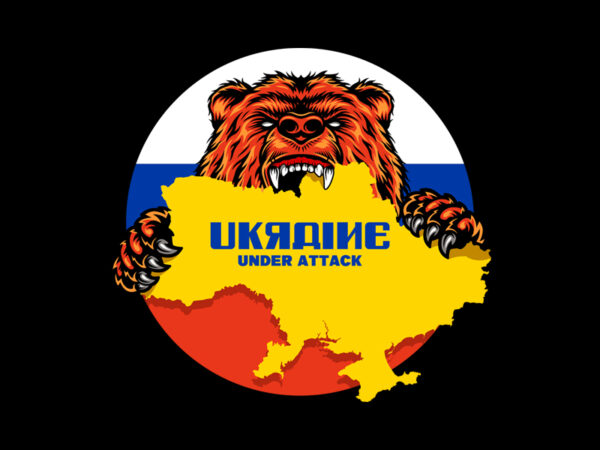 Ukraine under attack t shirt vector graphic