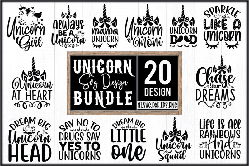 Unicorn SVG Design Bundle
