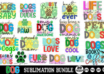 Dog Sublimation Bundle t shirt vector illustration