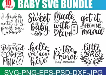 Baby SVG Bundle, Baby Shower SVG, Newborn SVG Bundle, Baby Quote Bundle, Cute Baby Saying svg, Funny Baby svg, Baby Girl, Baby Boy, Cut File