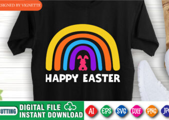 Happy Easter Day Rainbow Shirt, Easter Day Shirt, Cute Bunny Shirt, Easter Day Rabbit Shirt, Easter Day Bunny Shirt, Cute Rabbit Shirt, Easter Day Rainbow Shirt, Happy Easter Day Shirt