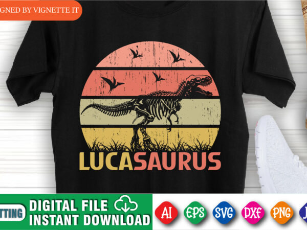 Luca saurus shirt, happy mother’s day shirt, mother’s day shirt, mother dinosaur skelton shirt, mother’s day flying dinosaur shirt, mother’s day vintage sunset shirt template