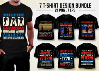 VETERAN T-Shirt Design Bundle