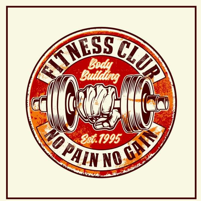 VINTAGE FITNESS CLUB SIGNS