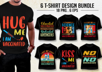 Vaccinated T-Shirt Design Bundle