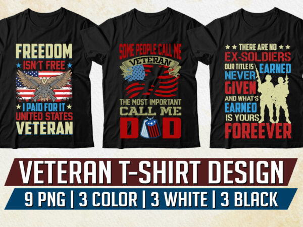 Veteran t-shirt design png eps