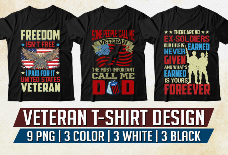 Veteran T-Shirt Design PNG EPS