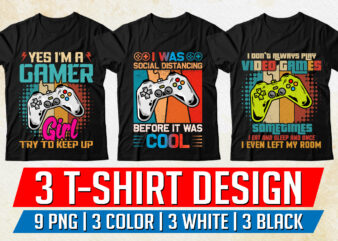 Video Gamer T-Shirt Design