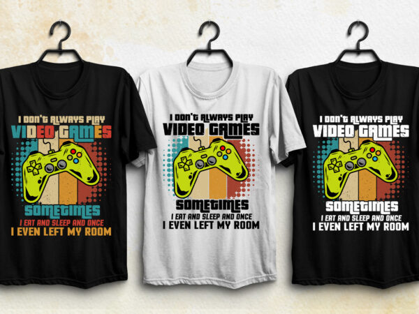Video games lover t-shirt design