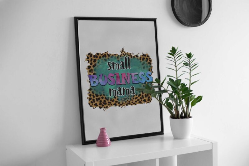 Leopard Small Business Mama Tshirt Design