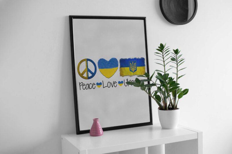 Peace Love Ukraine Tshirt Design