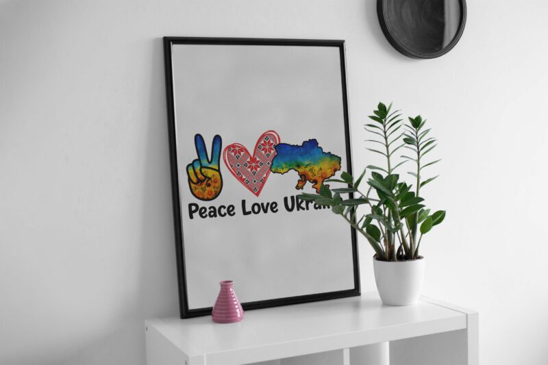 Peace Love Ukraine Tshirt Design
