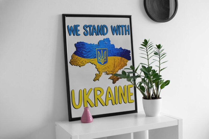 We Stand With Ukraine Tshirt Design