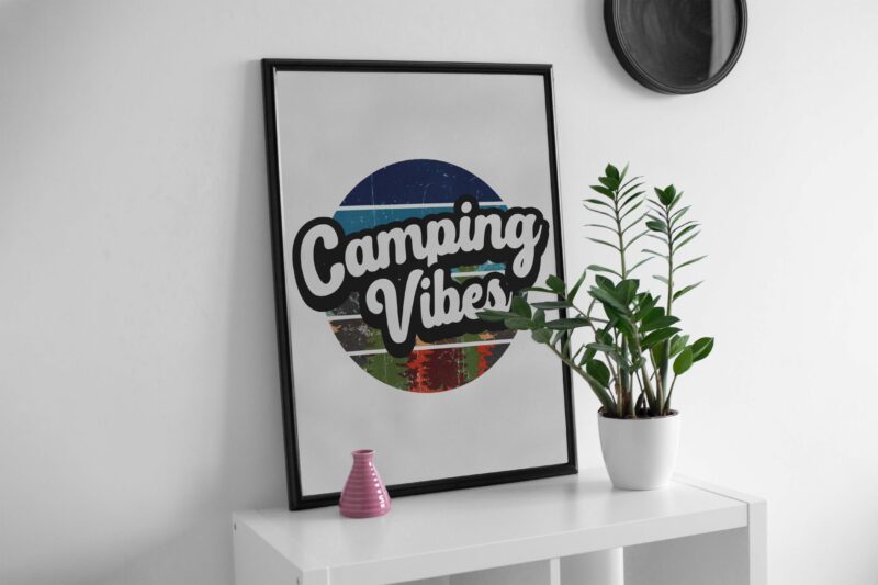 Camping Vibes Vintage Tshirt Design