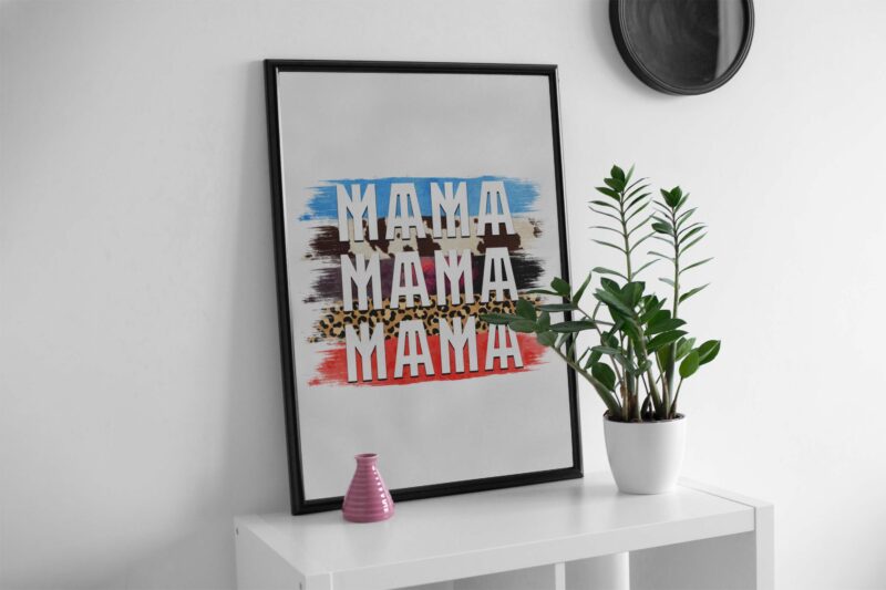 Leopard Mama Mama Tshirt Design